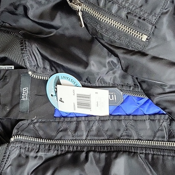 Intro Black Bomber Jackets From Dillard's, Quilted Lining - Picture 12 of 13